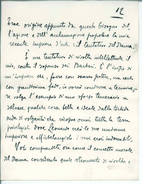 [Gabriele D'Annunzio agli elettori di Ortona. "Discorso della siepe"] Inc.: "Cittadini di Pescara, ospiti convenuti dalla marina"