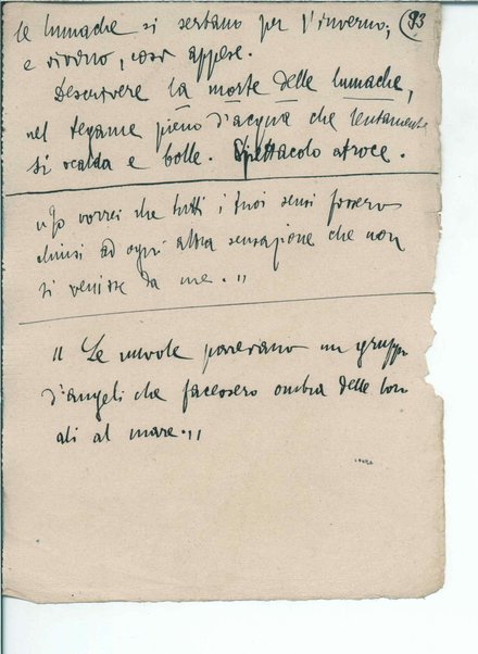 [Il trionfo della morte ; L'invincibile] Inc.: "tratto egli le vede di nuovo la lividura" <schema>