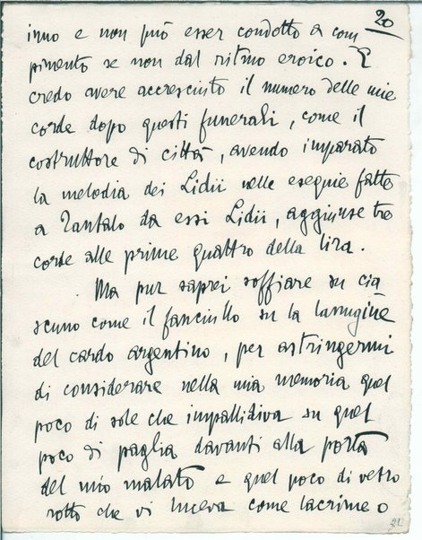 [Contemplazione della morte] Messaggio. A Mario Pelosini di Pisa