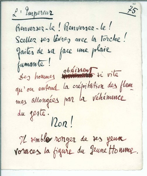 Le Martyre de Saint Sébastien. Mystère. Premier acte. Notes pour le peintre et pour le Musicien. Troisieme acte