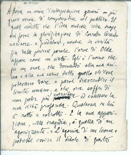 [Più che l'amore] Inc.: "A Roma un errore d'interpretazione generò" <appunti>