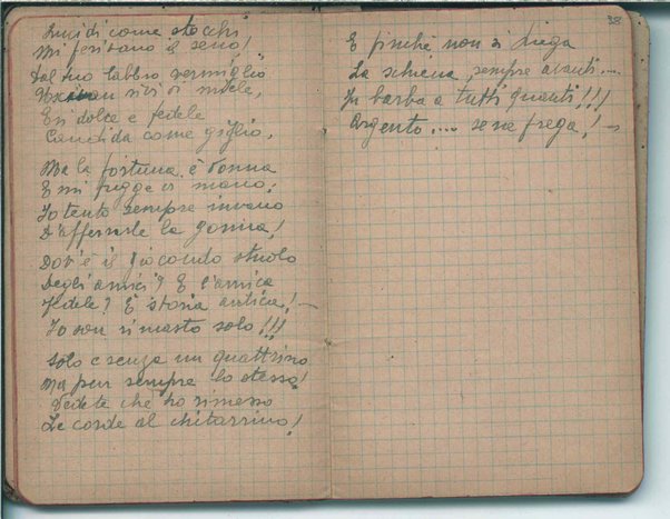 [Conti di ristorante relativi a Gabriele D'Annunzio] - Taccuino con altro taccuino inserito