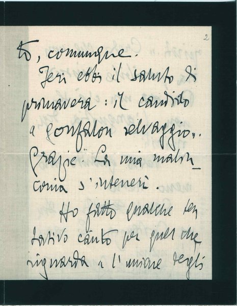 Lettera listata a lutto