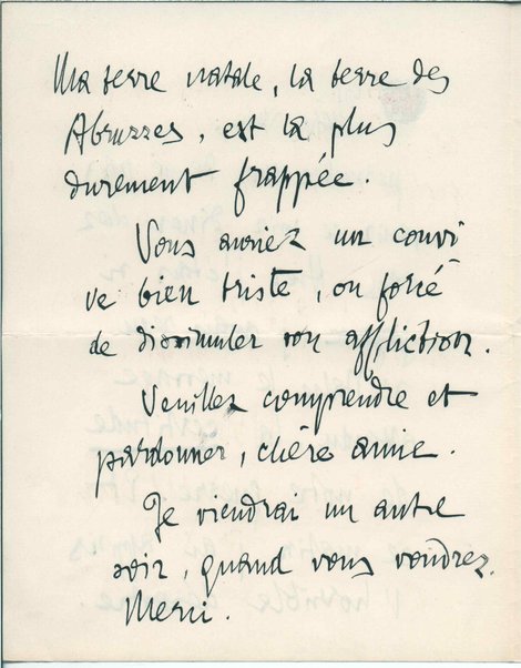 Lettera <in lingua francese>