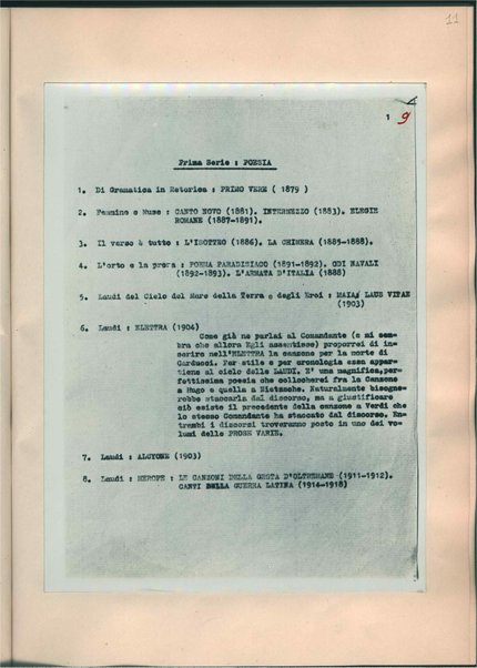 Disegno di una nuova edizione di tutte le opere di Gabriele D'Annunzio