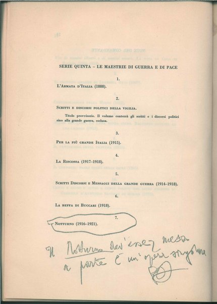 Disegno di una nuova edizione di tutte le opere di Gabriele D'Annunzio