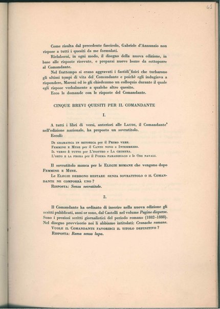 Disegno di una nuova edizione di tutte le opere di Gabriele D'Annunzio