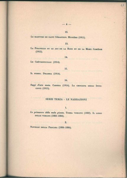 Disegno di una nuova edizione di tutte le opere di Gabriele D'Annunzio