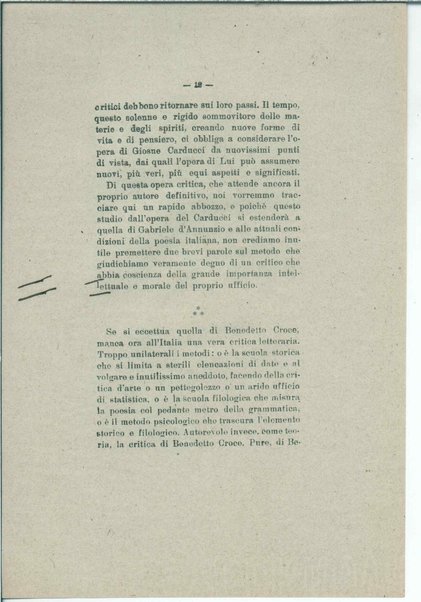 Gabriele D'Annunzio e il moderno spirito italico <bozze di stampa>