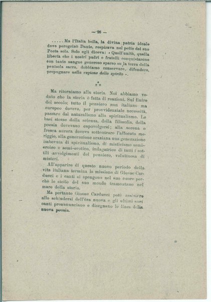 Gabriele D'Annunzio e il moderno spirito italico <bozze di stampa>