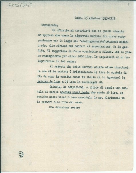 Copia di lettera