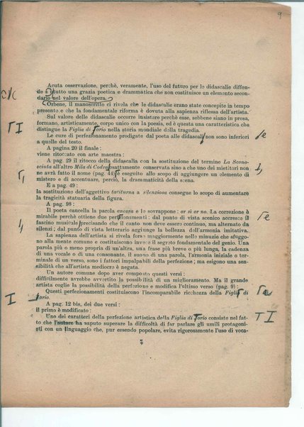 Il manoscritto della "Figlia di Iorio" di Gabriele D'Annunzio <bozze di stampa>