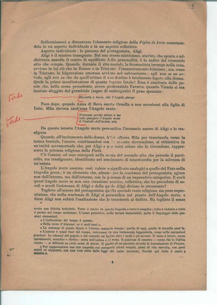 Il manoscritto della "Figlia di Iorio" di Gabriele D'Annunzio <bozze di stampa>