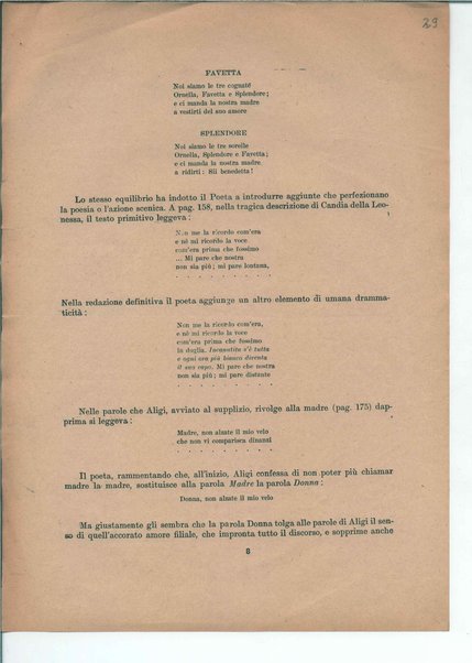 Il manoscritto della "Figlia di Iorio" di Gabriele D'Annunzio <bozze di stampa>