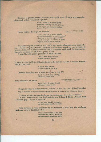 Il manoscritto della "Figlia di Iorio" di Gabriele D'Annunzio <bozze di stampa>