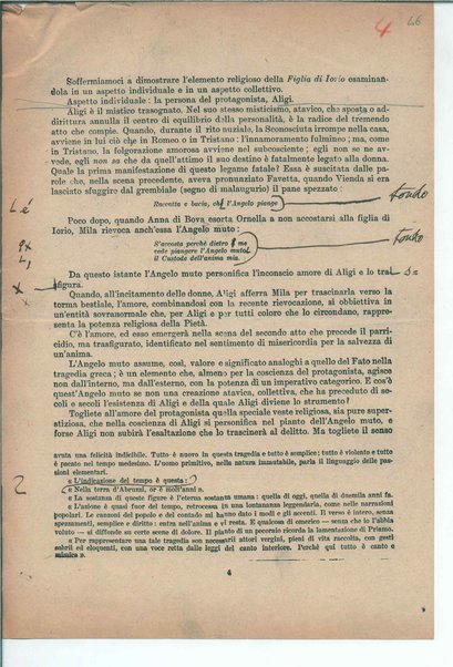 Il manoscritto della "Figlia di Iorio" di Gabriele D'Annunzio <bozze di stampa>