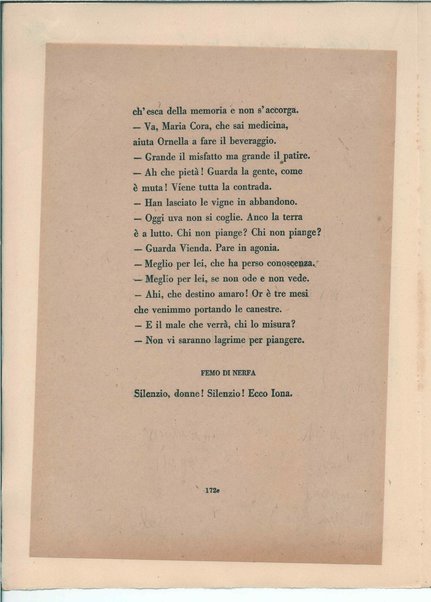 [La figlia di Iorio] Atto terzo. Inc.: "Si vedrà un'aia grande " <bozze di stampa>