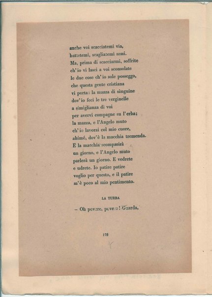 [La figlia di Iorio] Atto terzo. Inc.: "Si vedrà un'aia grande " <bozze di stampa>