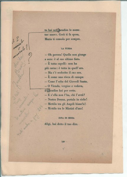 [La figlia di Iorio] Atto terzo. Inc.: "Si vedrà un'aia grande " <bozze di stampa>