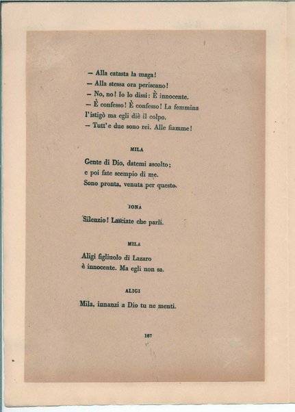 [La figlia di Iorio] Atto terzo. Inc.: "Si vedrà un'aia grande " <bozze di stampa>