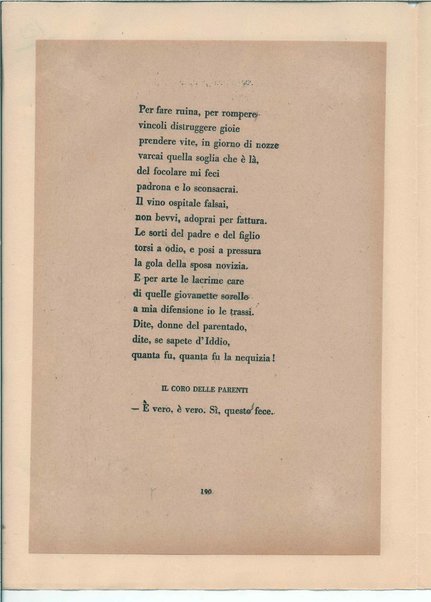 [La figlia di Iorio] Atto terzo. Inc.: "Si vedrà un'aia grande " <bozze di stampa>