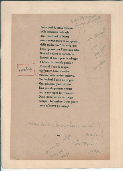 [La figlia di Iorio] Atto terzo. Inc.: "Si vedrà un'aia grande " <bozze di stampa>