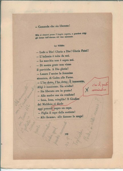 [La figlia di Iorio] Atto terzo. Inc.: "Si vedrà un'aia grande " <bozze di stampa>