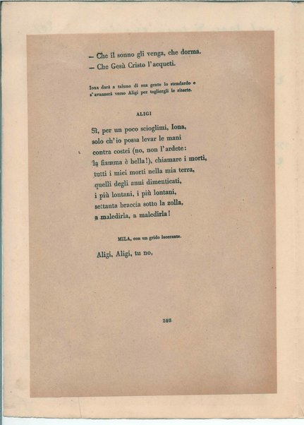 [La figlia di Iorio] Atto terzo. Inc.: "Si vedrà un'aia grande " <bozze di stampa>