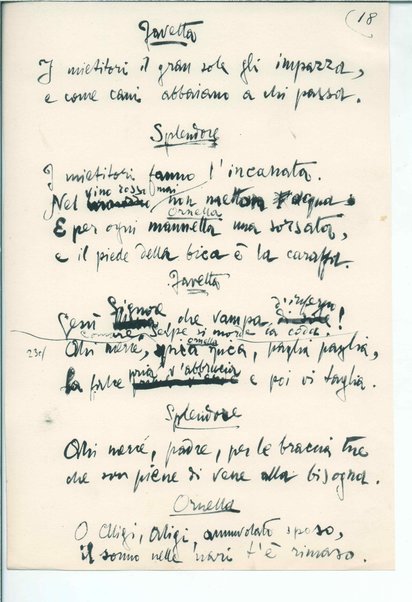 La figlia di Iorio. Tragedia pastorale <bozze di stampa del fac simile del manoscritto>