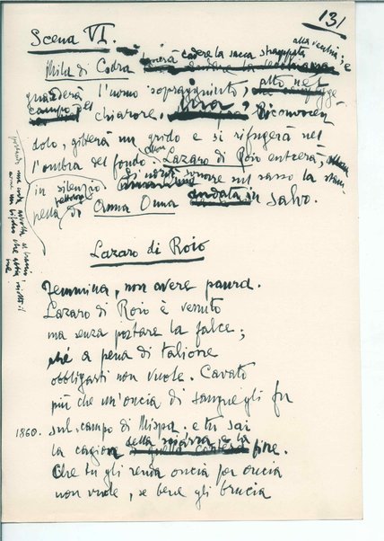 La figlia di Iorio. Tragedia pastorale <bozze di stampa del fac simile del manoscritto>