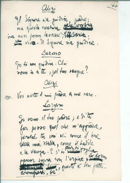 La figlia di Iorio. Tragedia pastorale <bozze di stampa del fac simile del manoscritto>