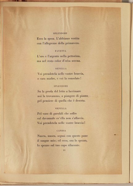 La figlia di Iorio. Tragedia pastorale [atto primo] <bozze di stampa>