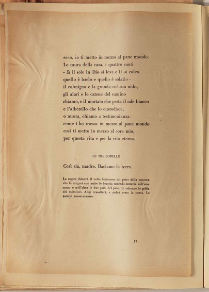 La figlia di Iorio. Tragedia pastorale [atto primo] <bozze di stampa>