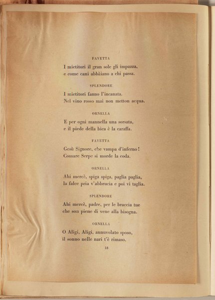 La figlia di Iorio. Tragedia pastorale [atto primo] <bozze di stampa>