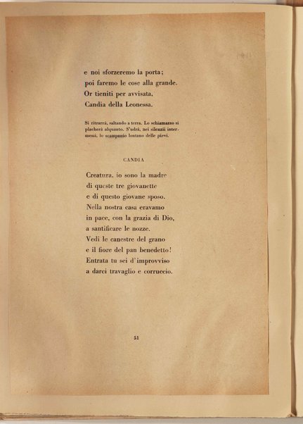 La figlia di Iorio. Tragedia pastorale [atto primo] <bozze di stampa>