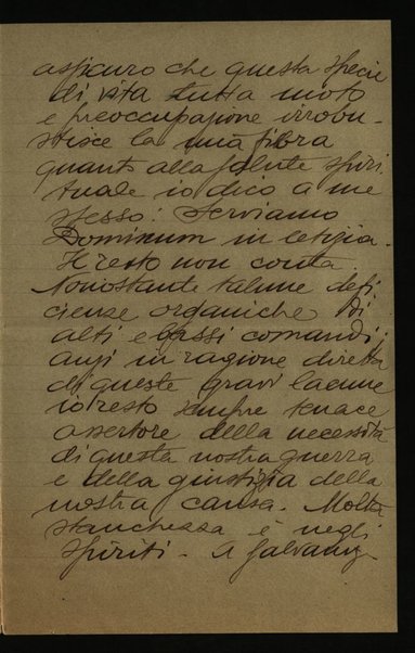 Lettera di Goffredo Monti a Antonio Bruers del 6 maggio 1917.