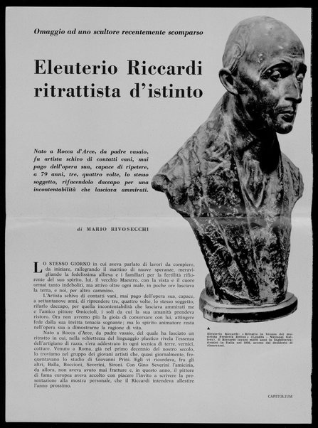 Eleuterio Riccardi ritrattista d'istinto