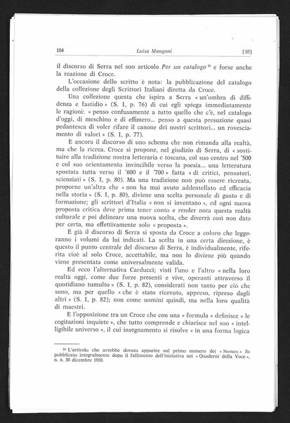 Proposte per una lettura di Renato Serra