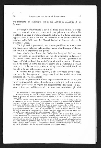 Proposte per una lettura di Renato Serra