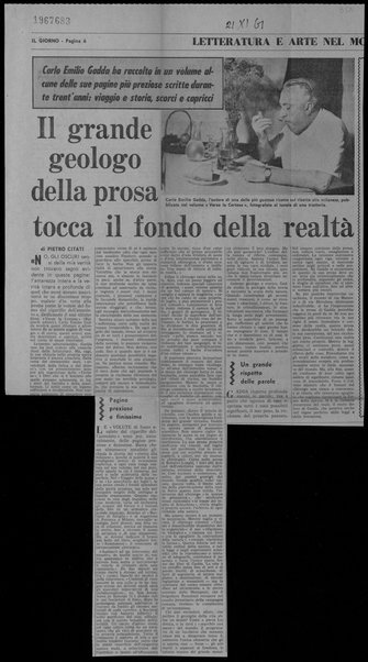 Il grande geologo della prosa tocca il fondo della realt