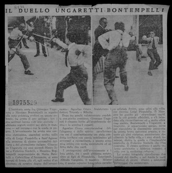 Il duello Ungaretti-Bontempelli