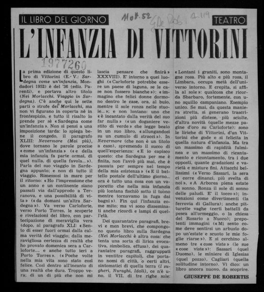 L'infanzia di Vittorini