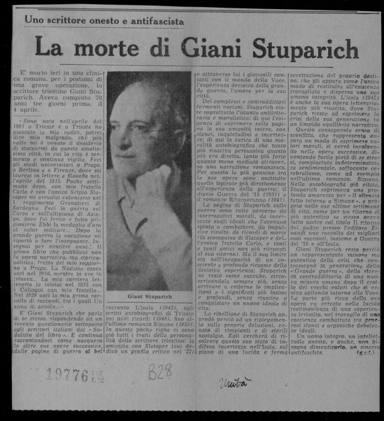 La morte di Giani Stuparich