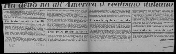 Ha detto no all'America il realismo italiano