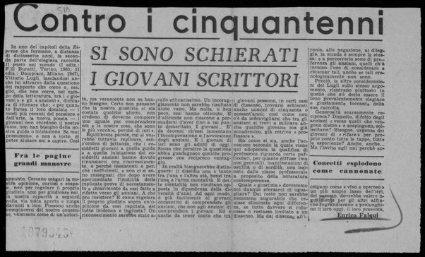 Contro i cinquantenni si sono schierati i giovani scrittori