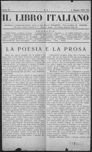 La poesia e la prosa