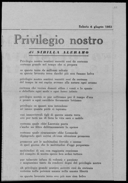 Privilegio nostro