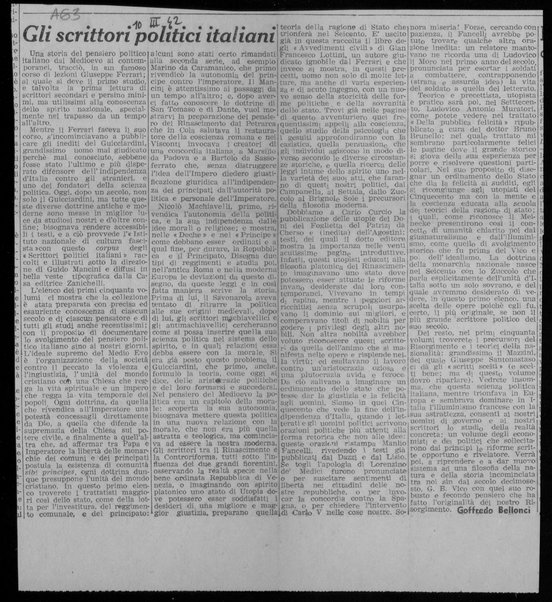 Gli scrittori politici italiani