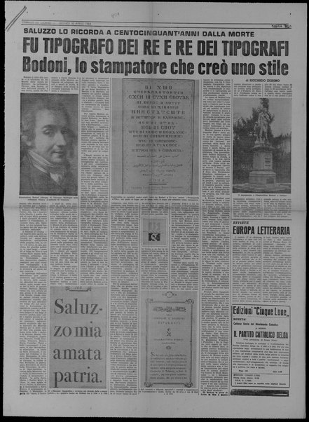 FU TIPOGRAFO DEI RE E RE DEI TIPOGRAFI Bodoni, lo stampatore che creò uno stile