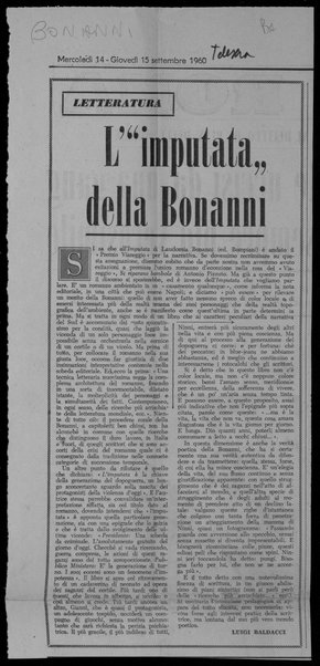 L'"imputata" della Bonanni